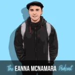 Cartoon image of Eanna McNamara on cover of The Eanna McNamara Podcast.